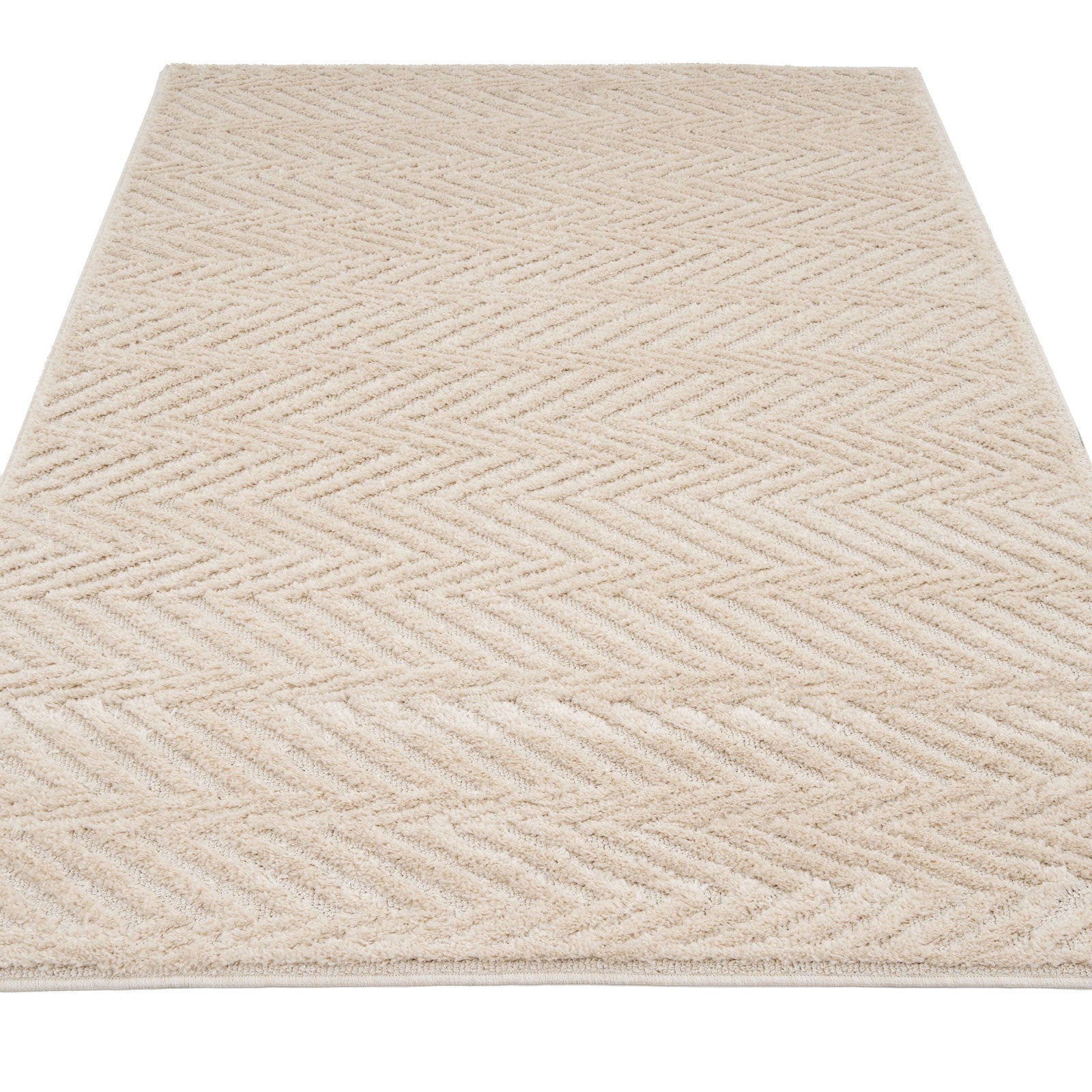 Warm White Chevron Rug - Sula