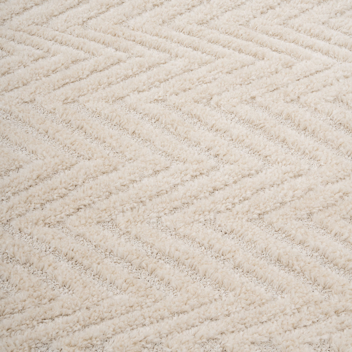 Warm White Chevron Rug - Sula