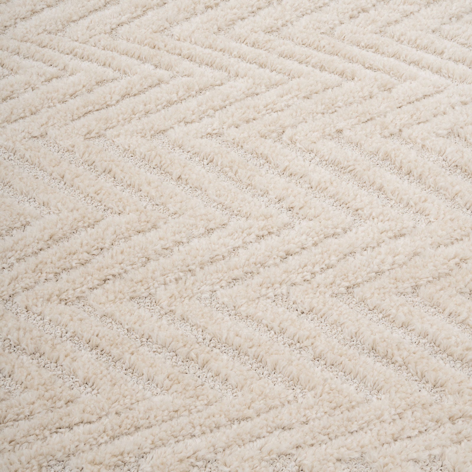 Warm White Chevron Rug - Sula
