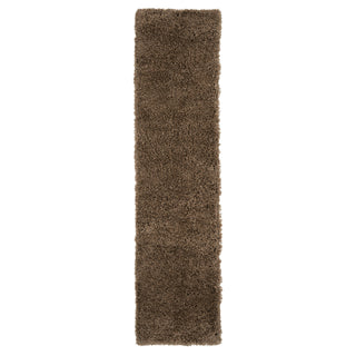 Super Soft Luxury Brown Shaggy Runner Rug