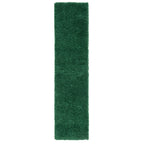 Super Soft Luxury Dark Green Shaggy Runner Rug