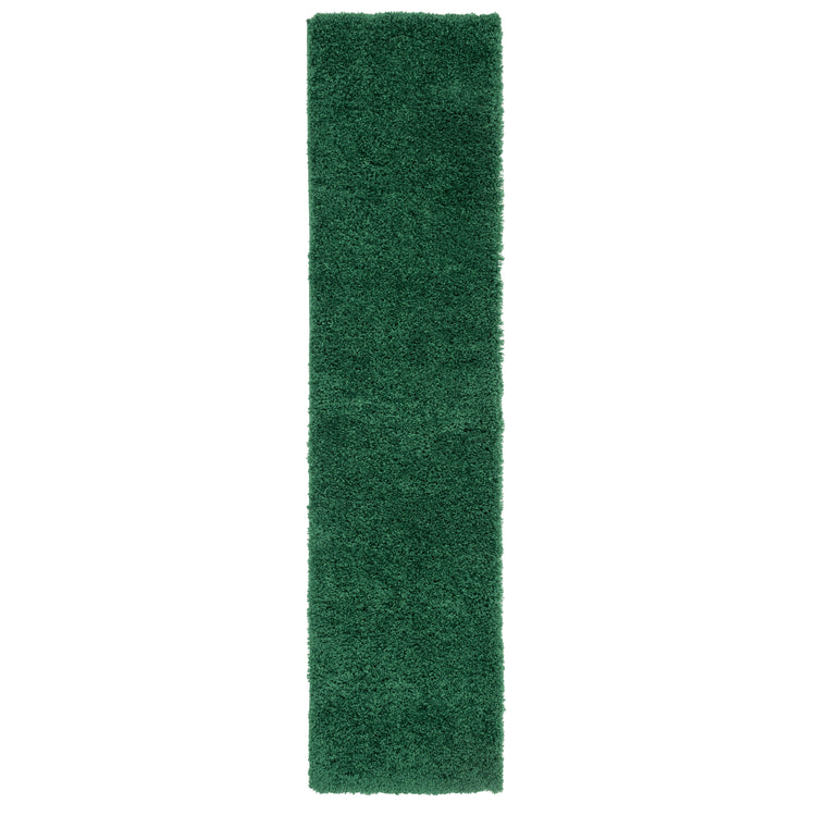 Super Soft Luxury Dark Green Shaggy Runner Rug