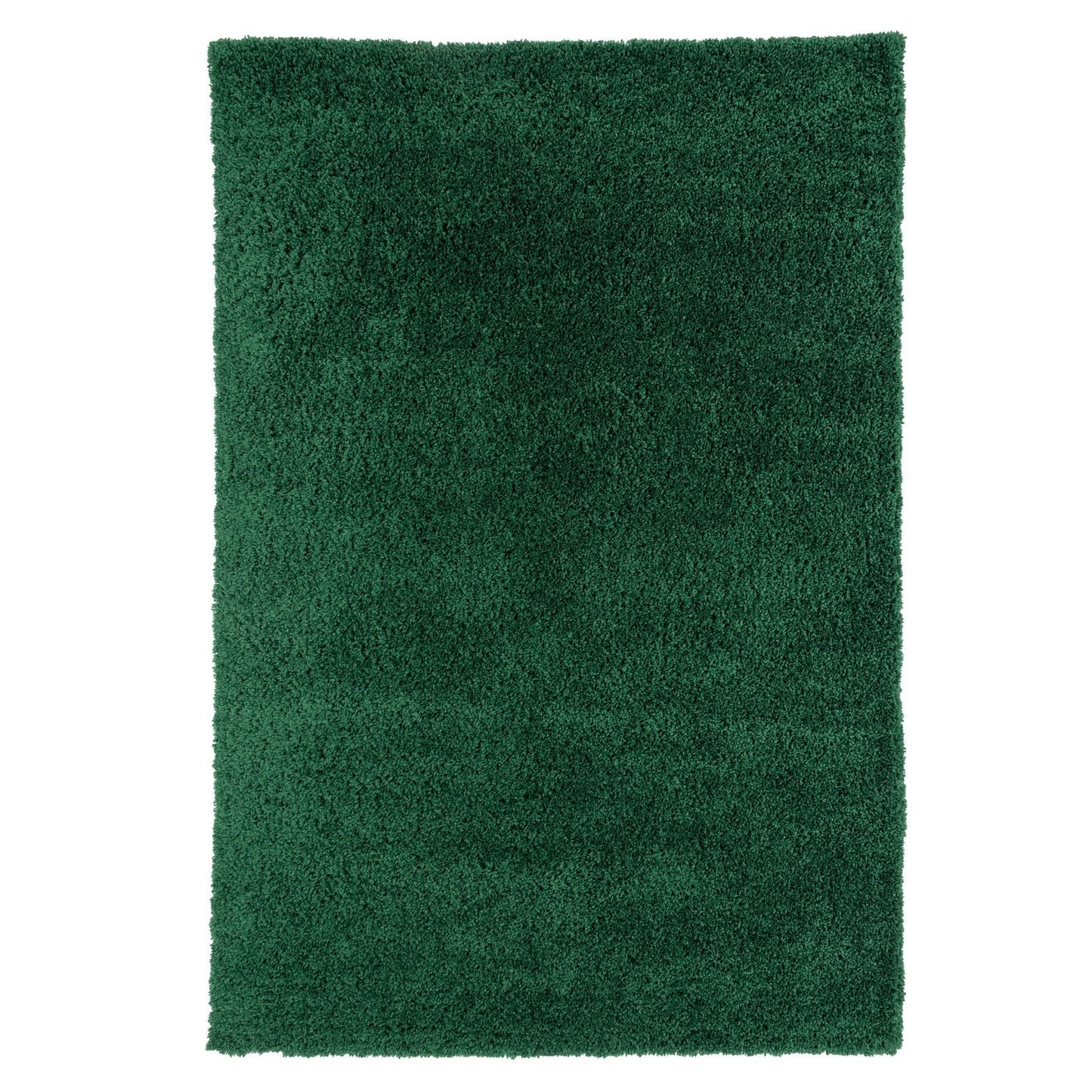 Dark Green Rectangular Rug Soft Everyday Dark Green Shaggy Rug | Living Room Rugs | Kukoon Rugs Online