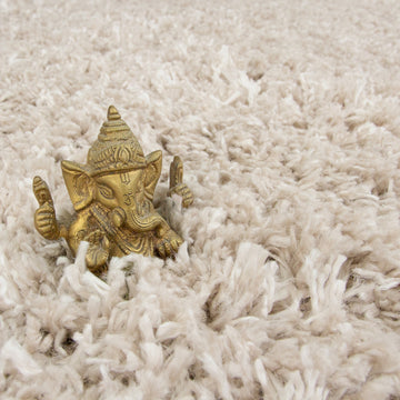 Super Soft Luxury Light Beige Shaggy Rug