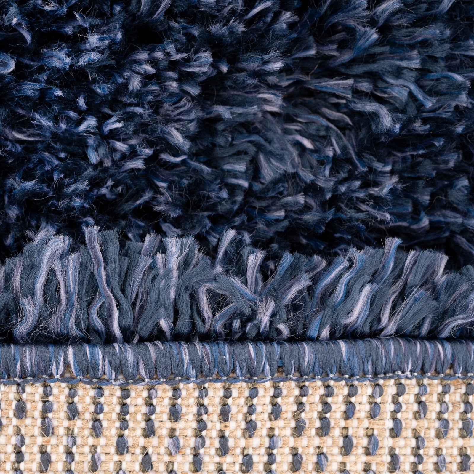 Soft Everyday Navy Shaggy Rug