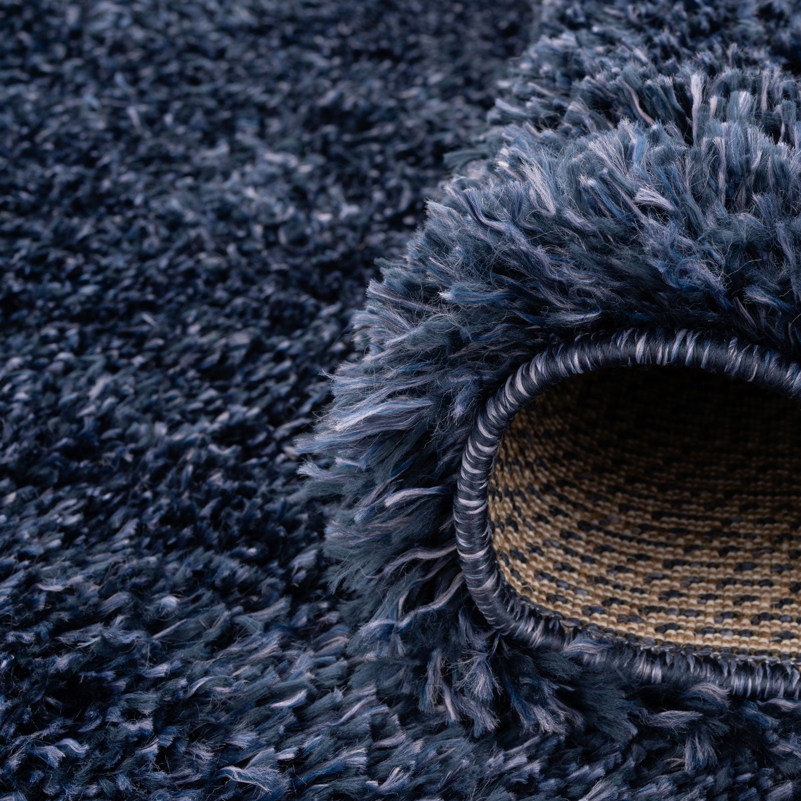 Soft Everyday Navy Shaggy Rug