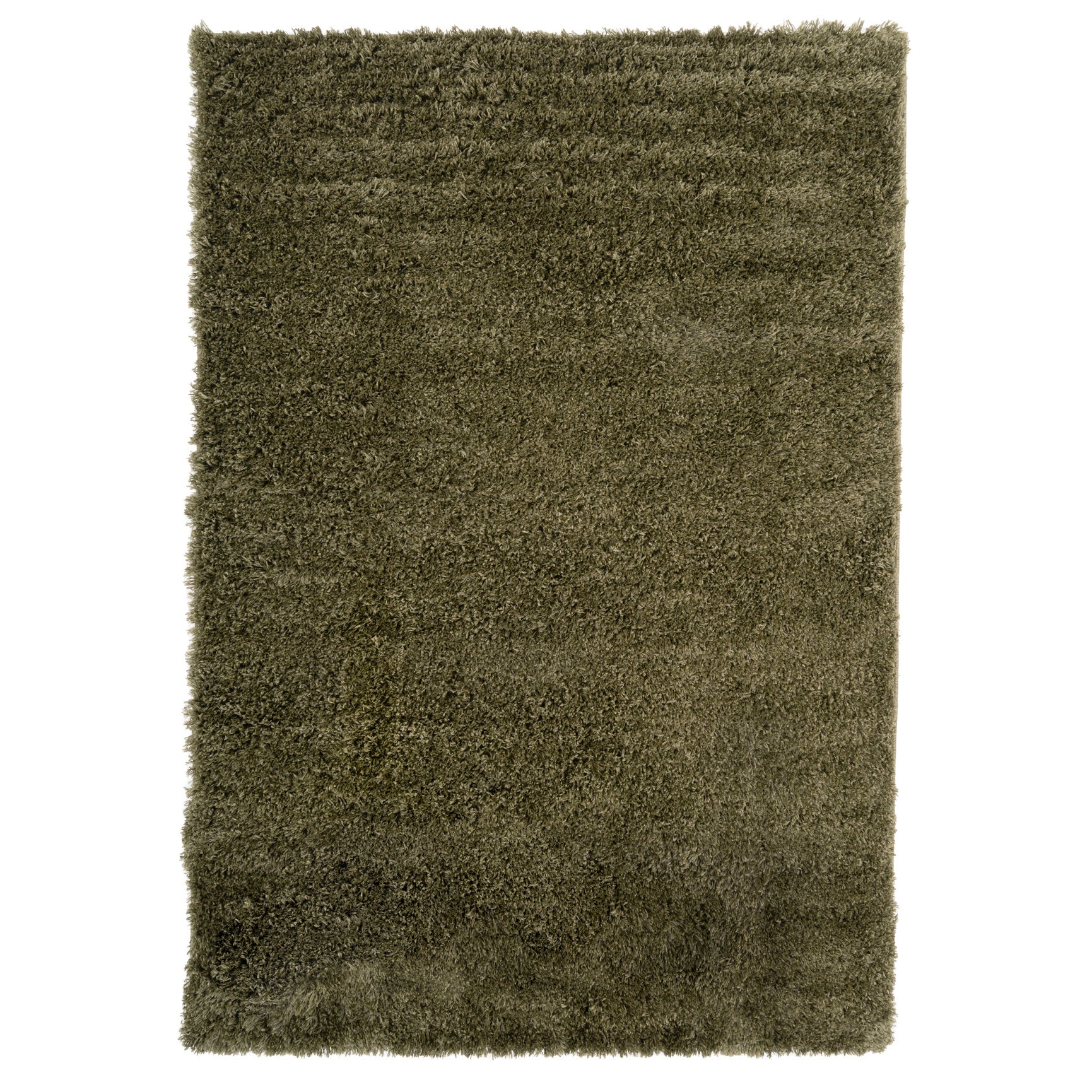 Soft Everyday Olive Green Shaggy Rug