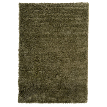 Soft Everyday Olive Green Shaggy Rug
