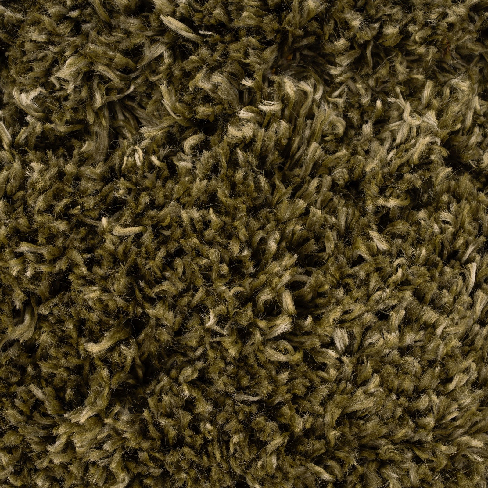 Soft Everyday Olive Green Shaggy Rug