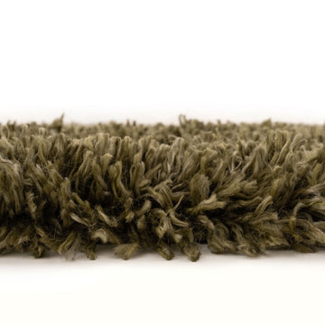Soft Everyday Olive Green Shaggy Rug