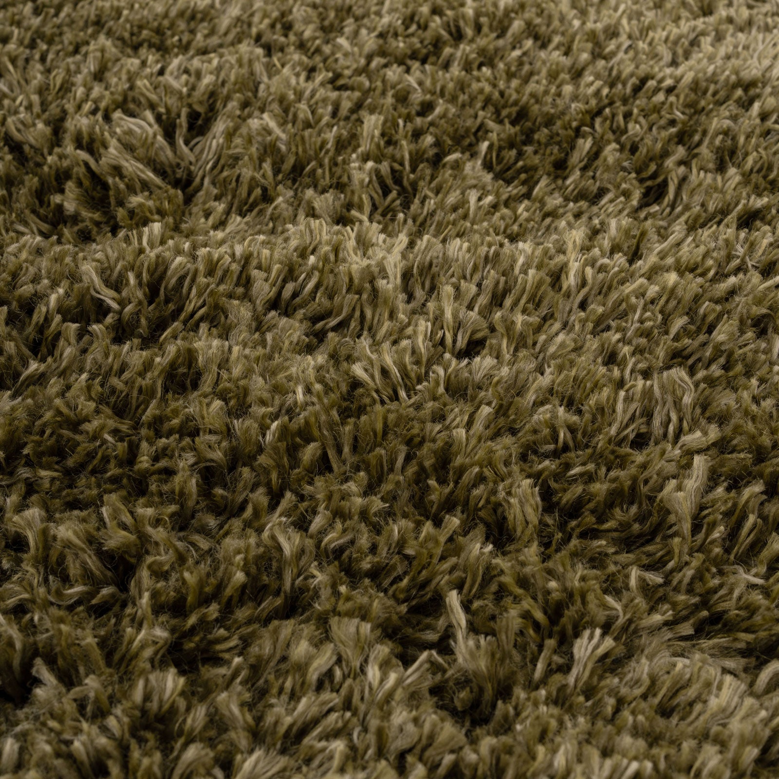 Soft Everyday Olive Green Shaggy Rug