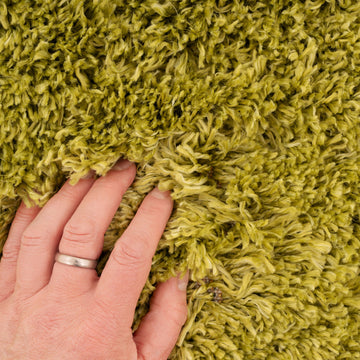 Soft Everyday Moss Green Shaggy Rug