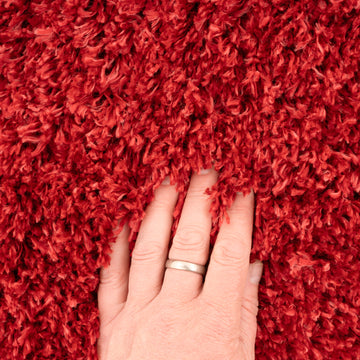 Soft Everyday Wine Shaggy Rug - Aspen