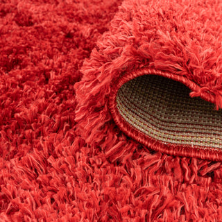 Soft Everyday Wine Shaggy Rug - Aspen