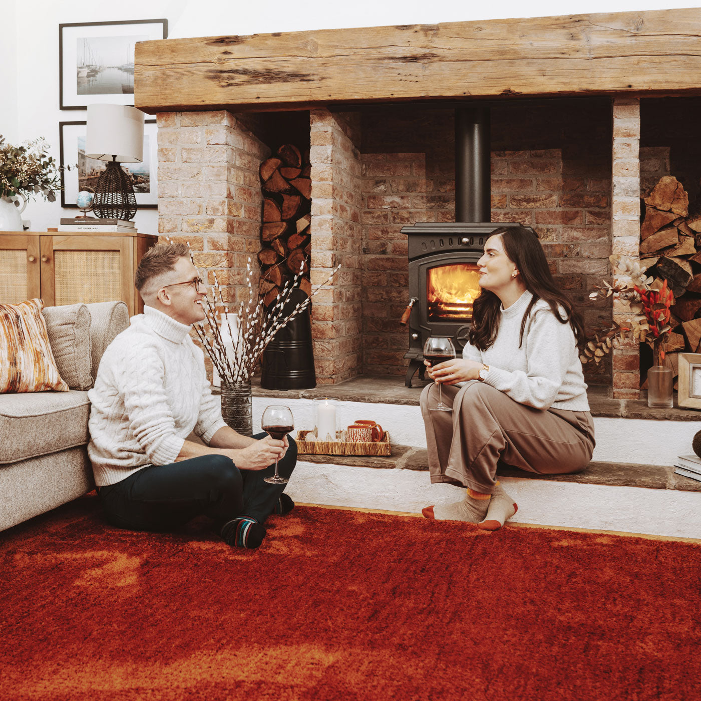 Premium Terracotta Shaggy Rug - Sienna