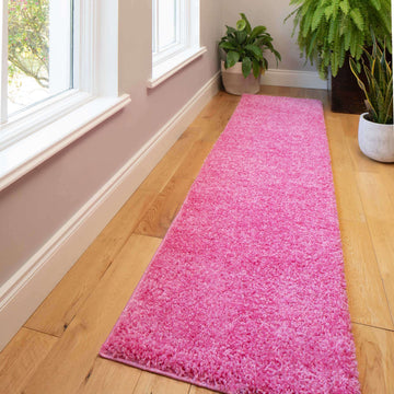 Barbie Pink Shaggy Runner Rug