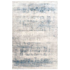 Soft Blue Distressed Abstract Living Room Area Rug