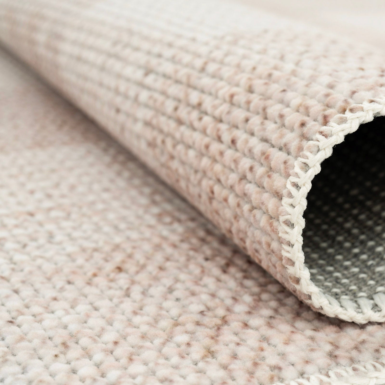 Chunky Beige Wool Style Rug - Magda