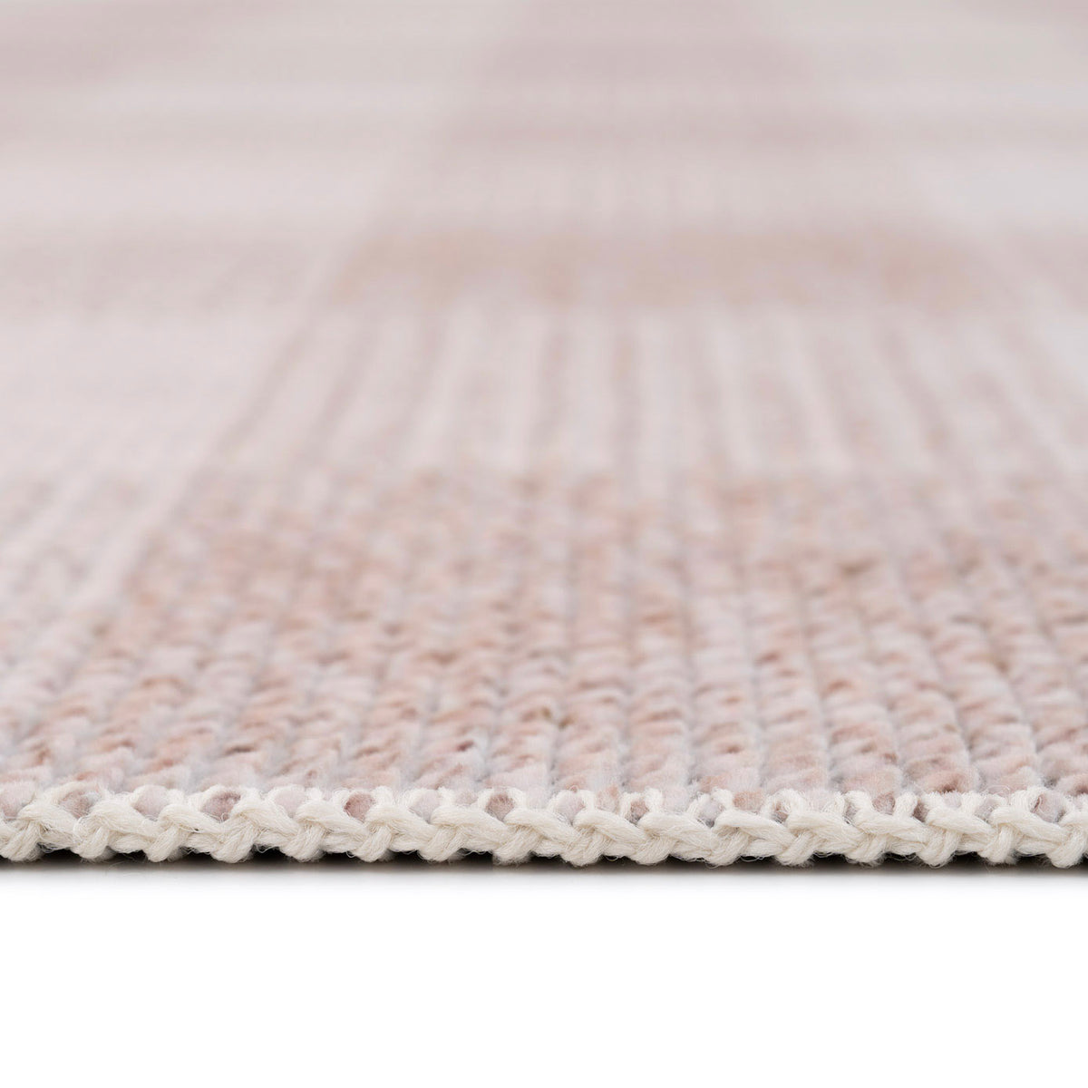 Beige Washable Checker Style Rug - Magda