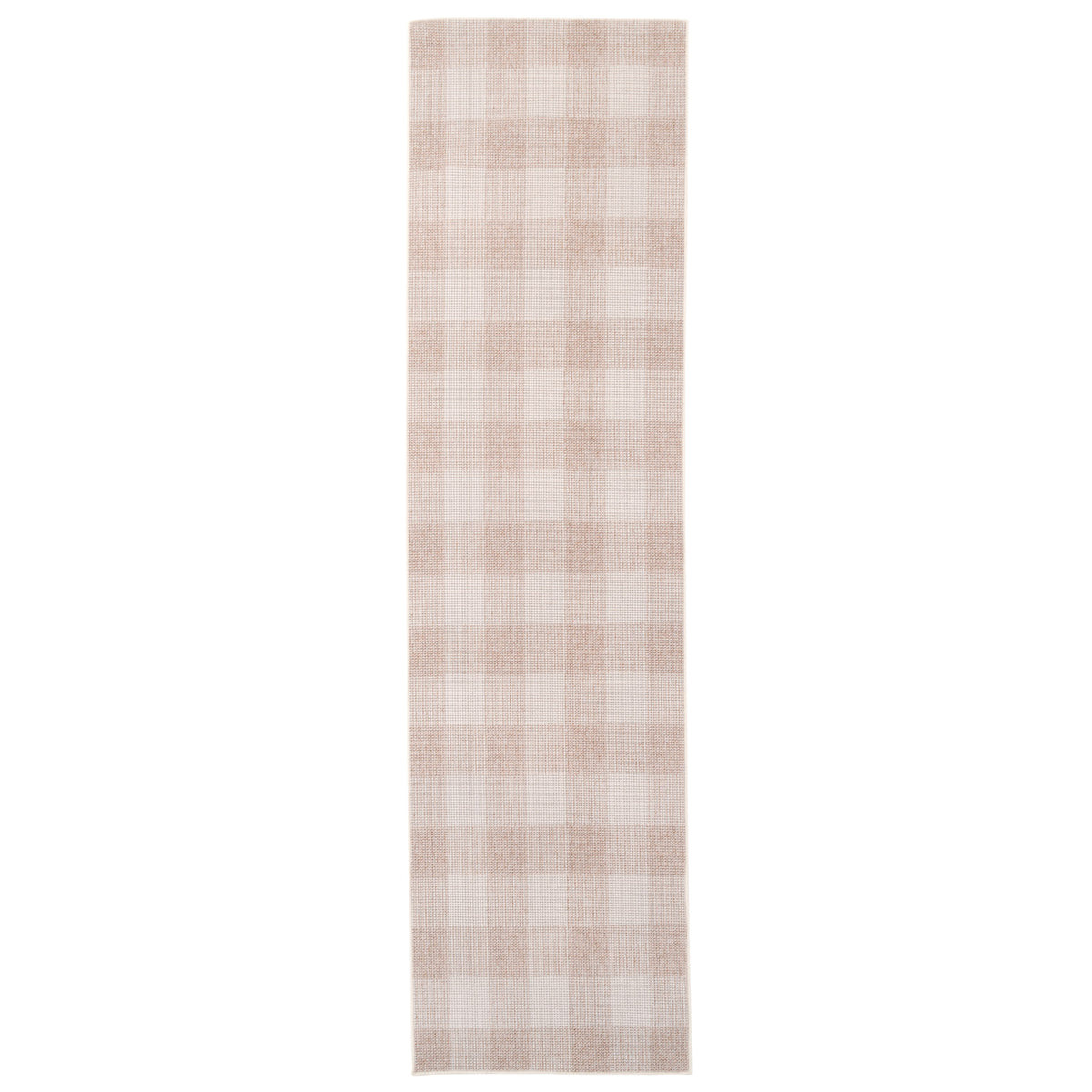 Washable Beige Cottage Style Runner - Magda