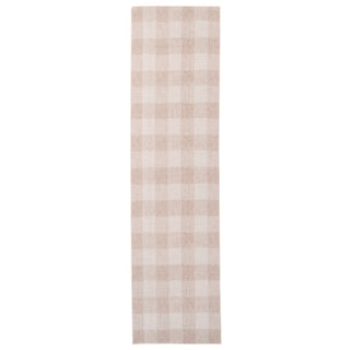 Washable Beige Cottage Style Runner - Magda
