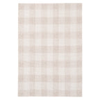 Beige Washable Checker Style Rug - Magda