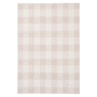 Beige Washable Checker Style Rug - Magda