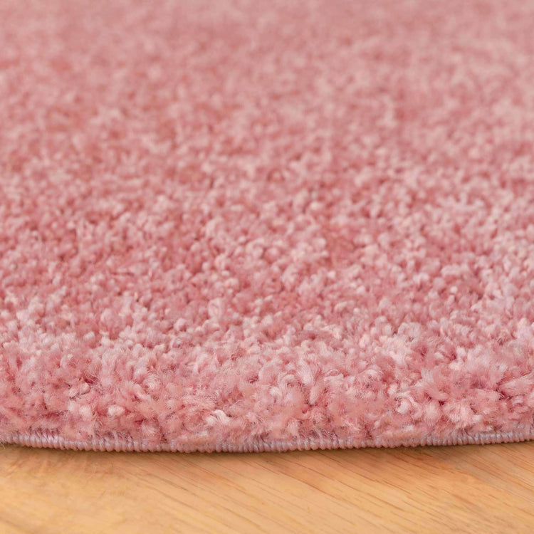 Blush Pink Shaggy Circle Rug