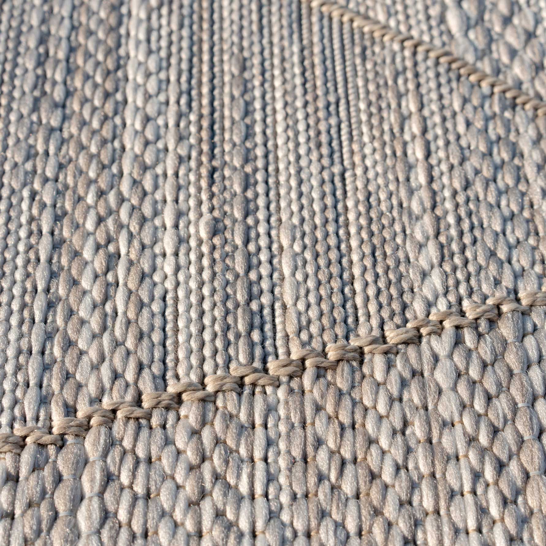 Beige Fractured Flatweave Area Rug