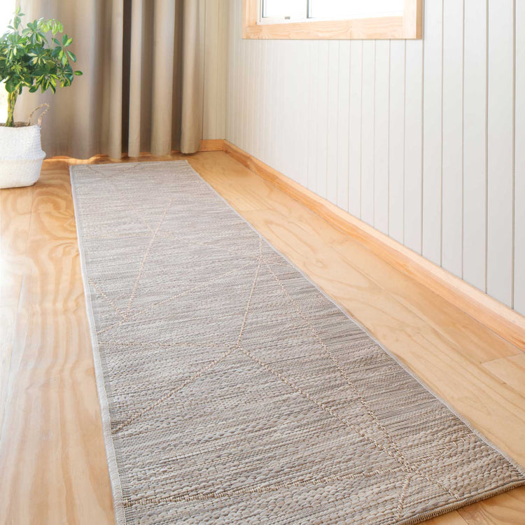 Beige Fractured Flatweave Area Rug