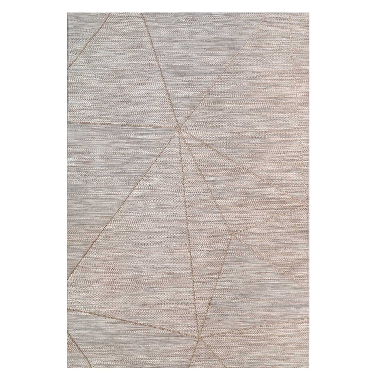 Beige Fractured Flatweave Area Rug