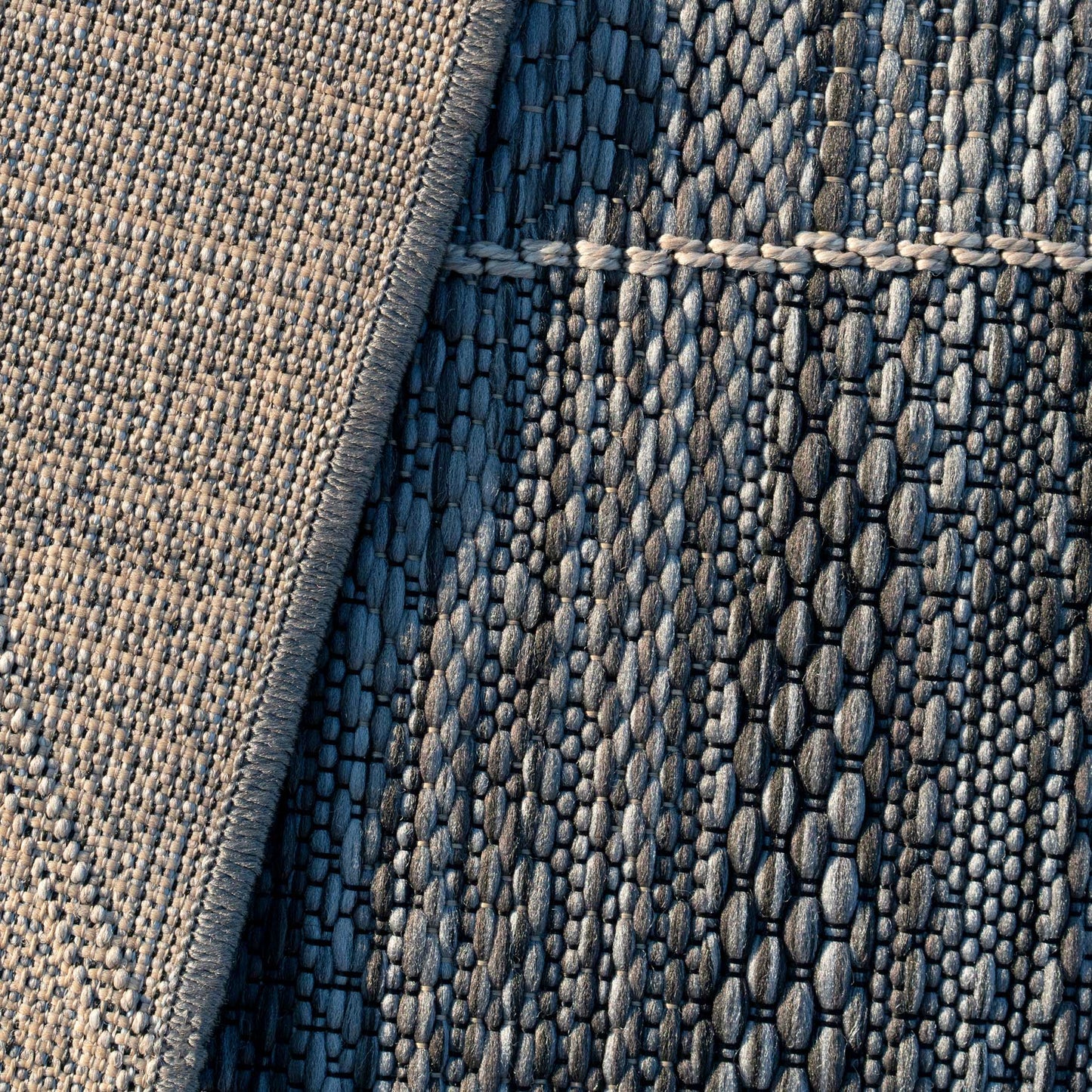Grey Fractured Flatweave Area Rug