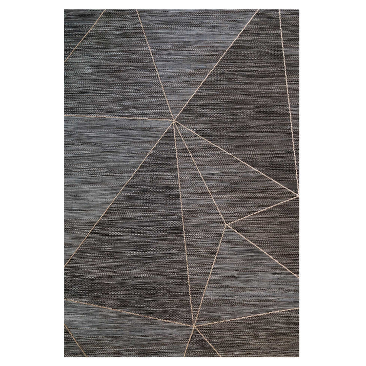Grey Fractured Flatweave Area Rug
