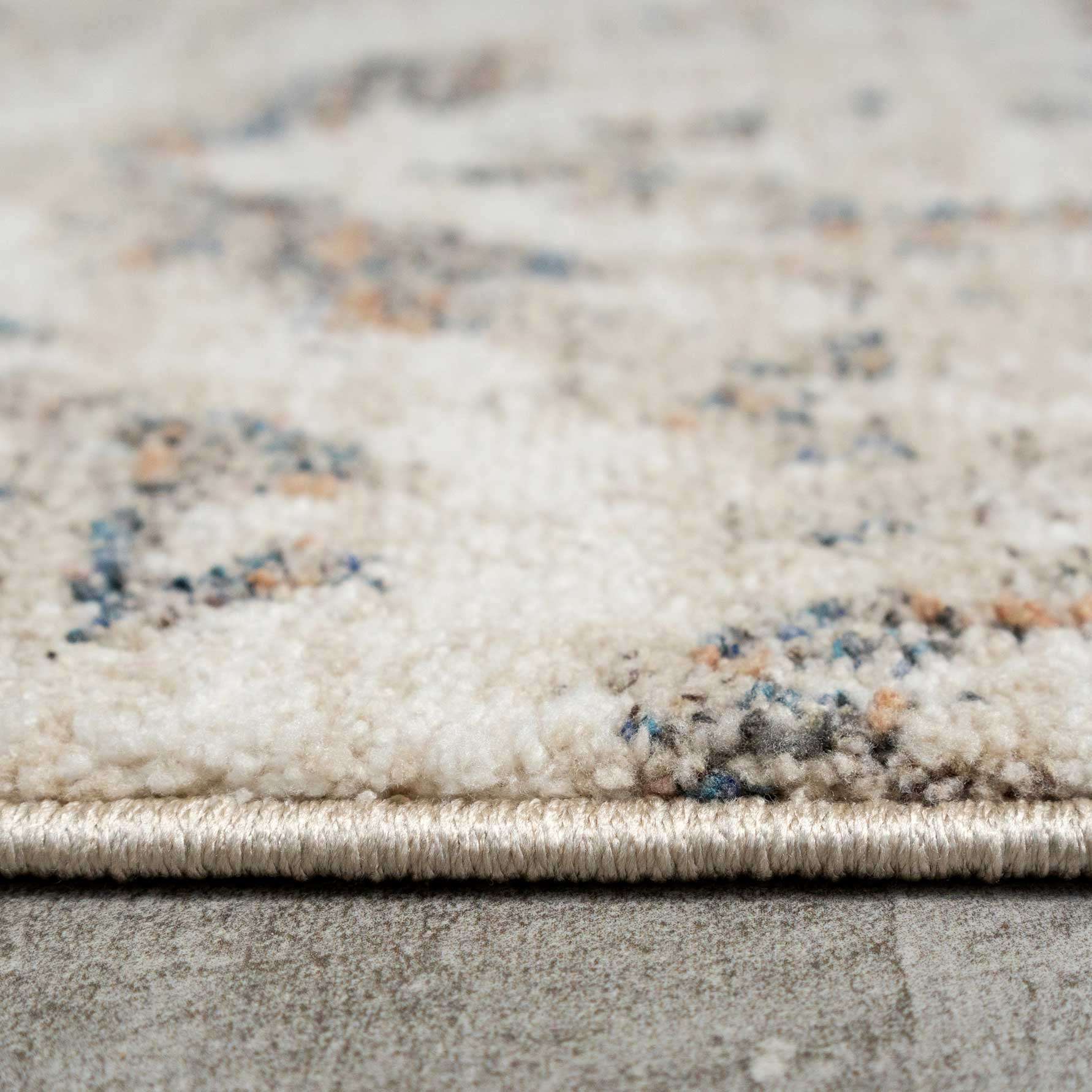 Distressed Grey Gold Diamond Area Rug