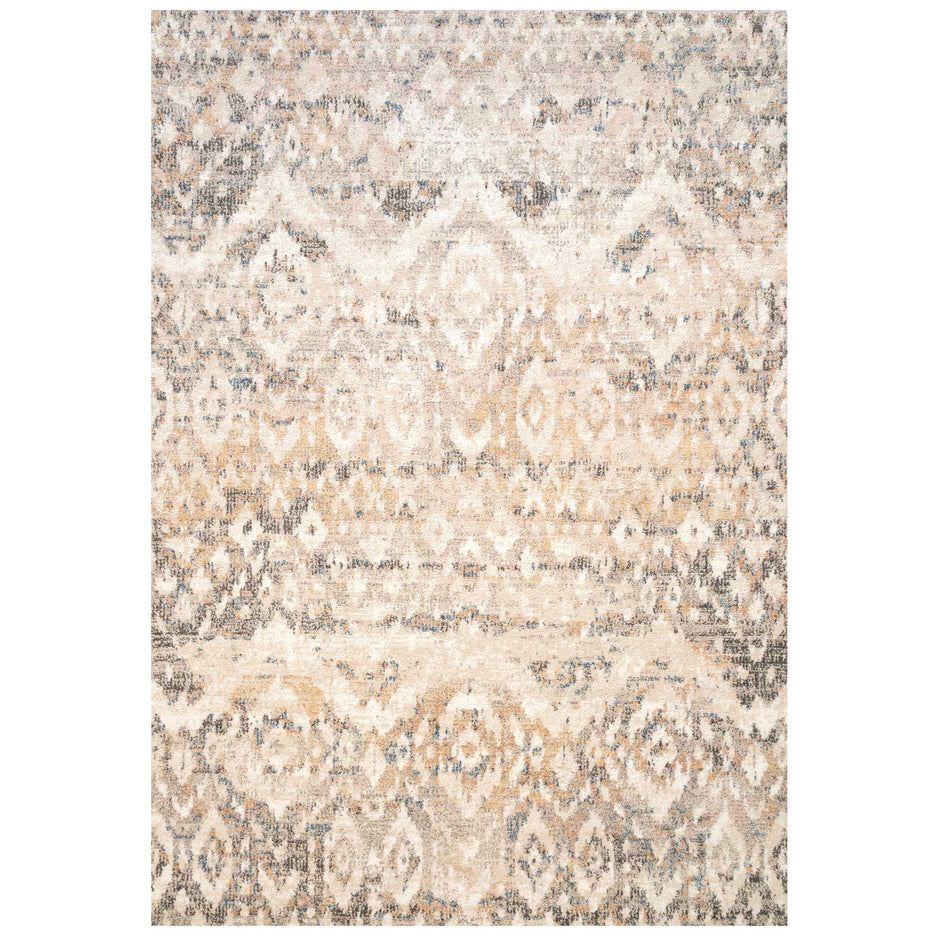 Anna-Kaci Neutral Diamond Pattern Woven Runner Rug Low Profile Bedroom Floor Runner