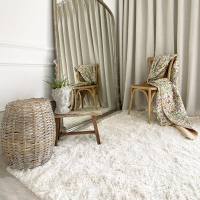 Super Soft Luxury Cream White Shaggy Rug