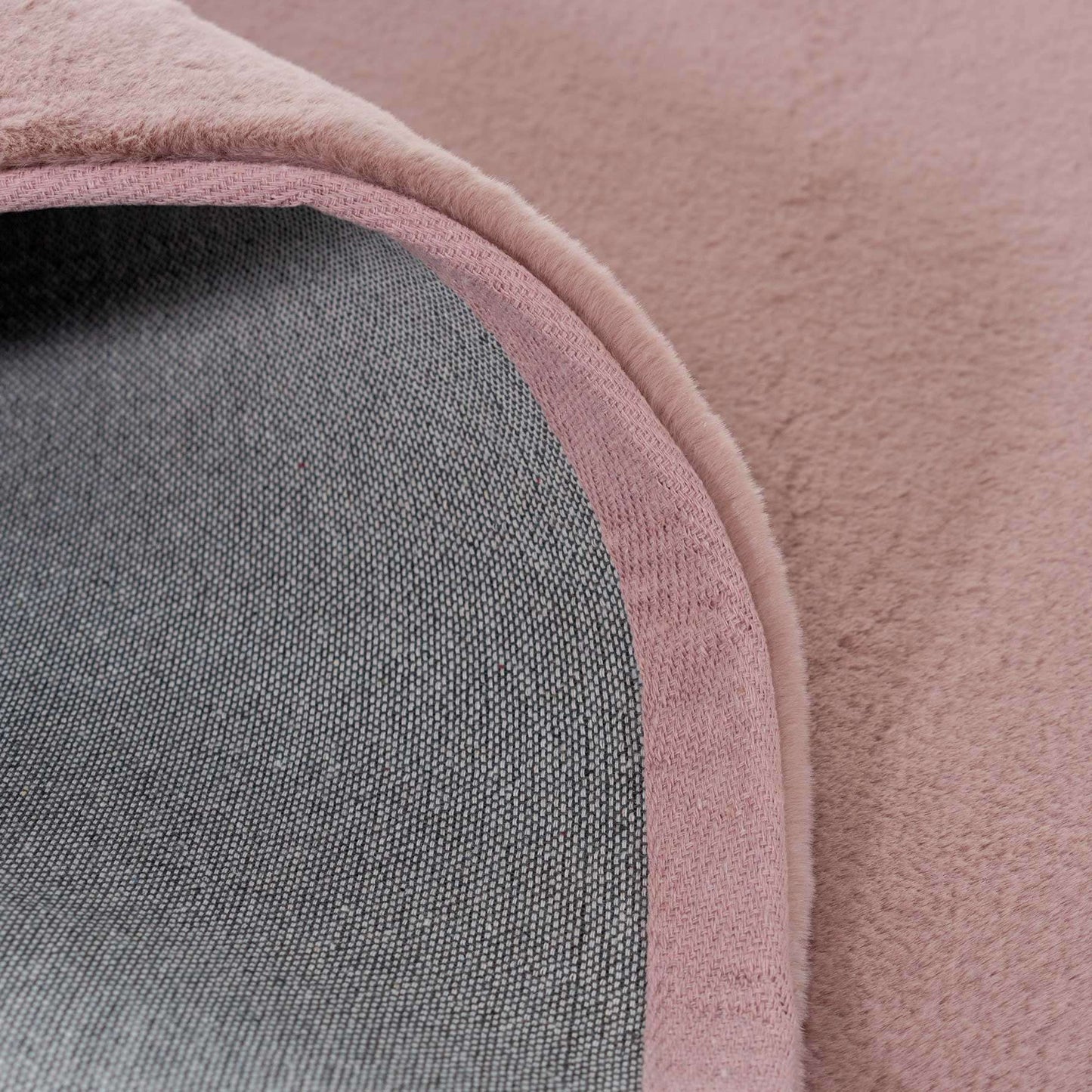 Super Soft Blush Pink Faux Fur Area Rug
