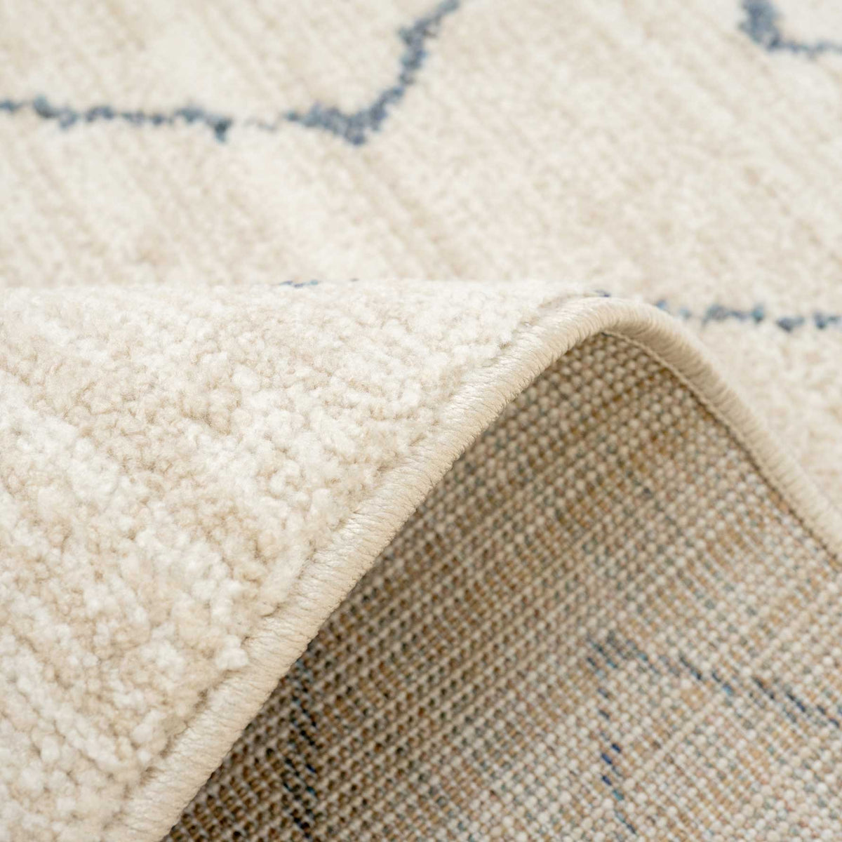 Soft Chevron Beige Moroccan Berber Runner Rug - Carlos