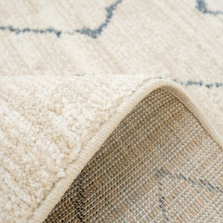 Soft Chevron Beige Moroccan Berber Runner Rug - Carlos