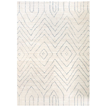 Cosy Soft Chevron Beige Moroccan Berber Bedroom Rug