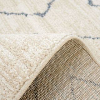 Cosy Soft Chevron Beige Moroccan Berber Bedroom Rug