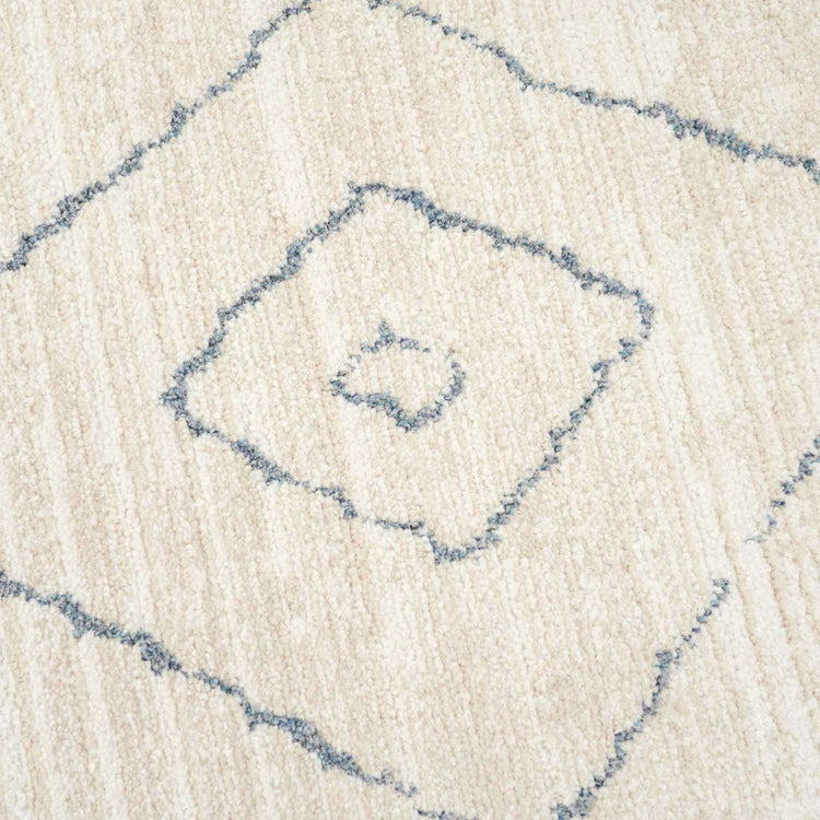 Cosy Soft Chevron Beige Moroccan Berber Bedroom Rug