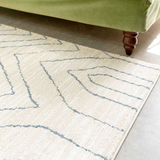 Cosy Soft Chevron Beige Moroccan Berber Bedroom Rug