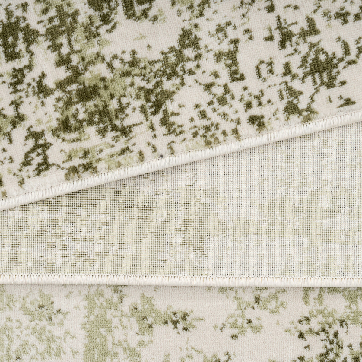 Sage Green Abstract Rug - Bella