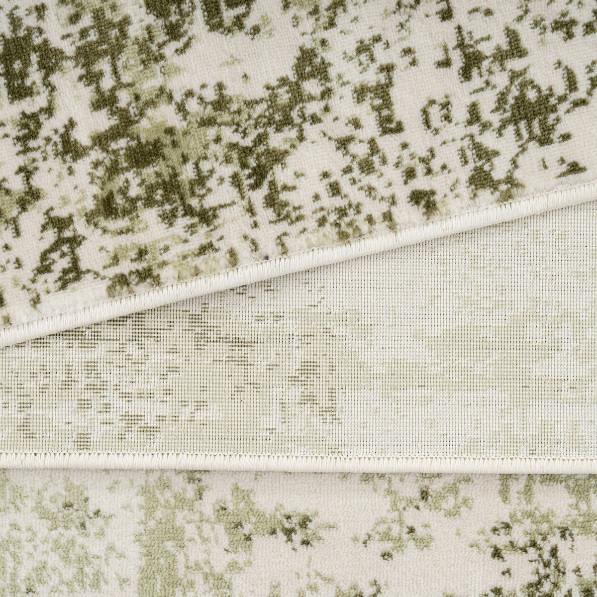Sage Green Abstract Runner Rug - Bella