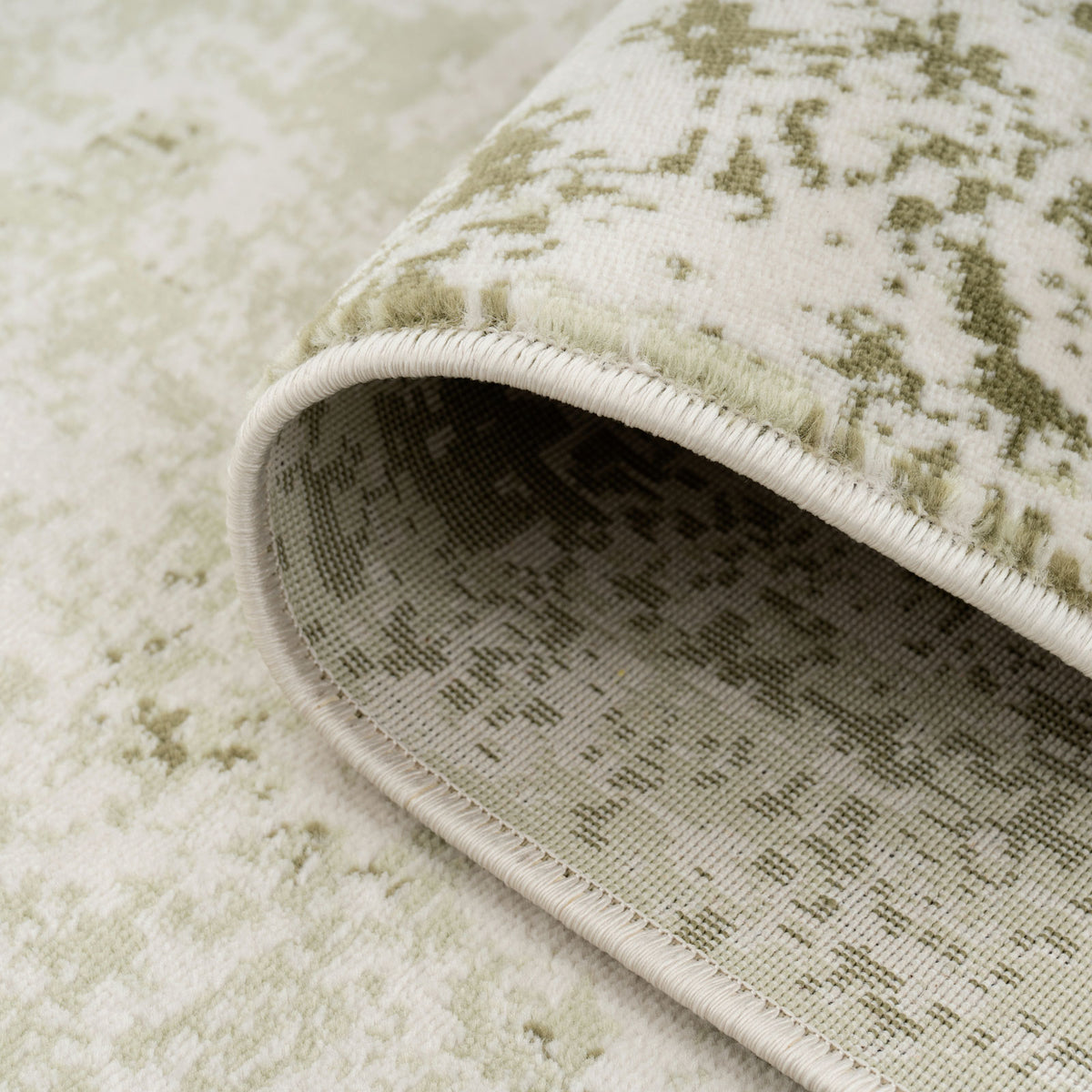Sage Green Abstract Rug - Bella