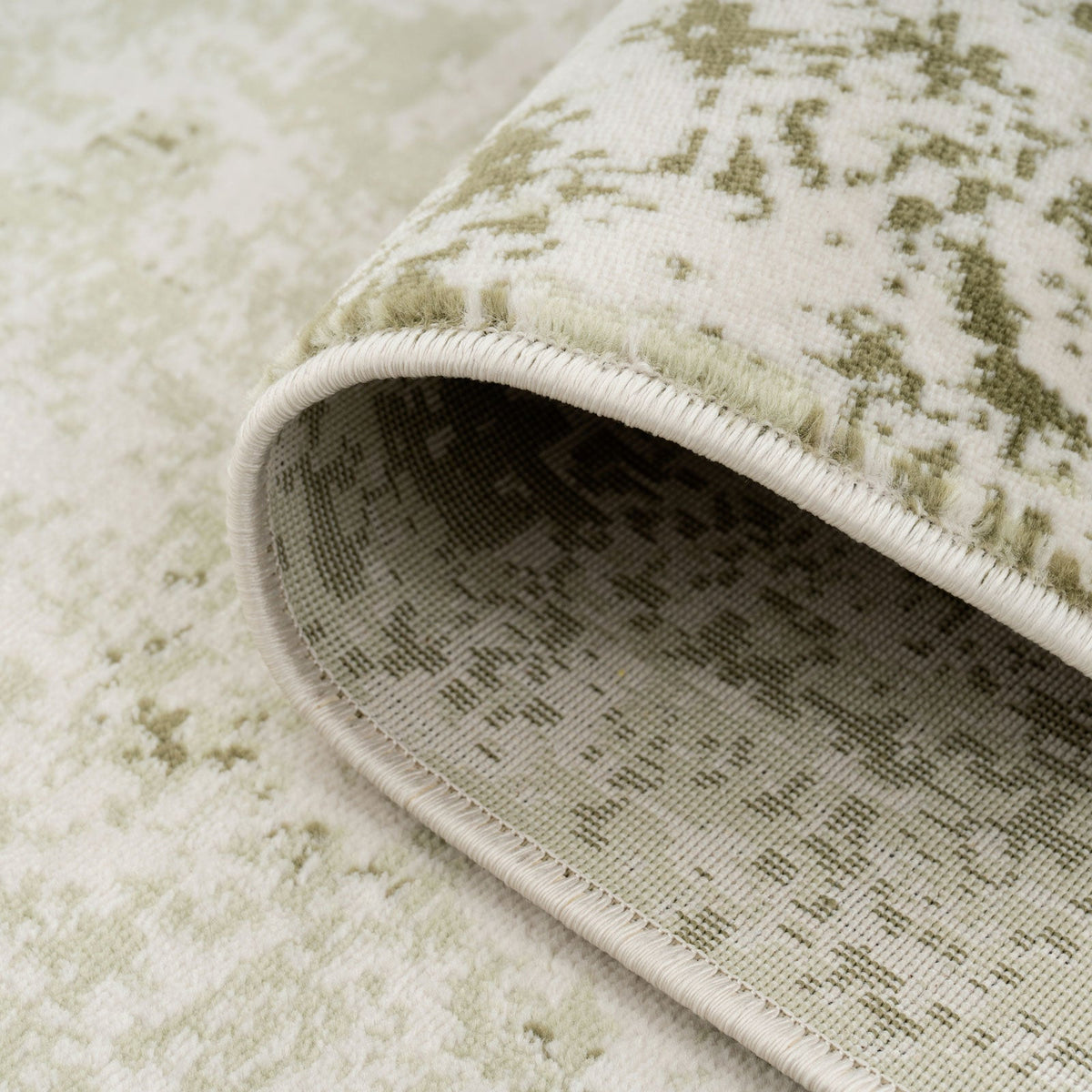 Sage Green Abstract Runner Rug - Bella