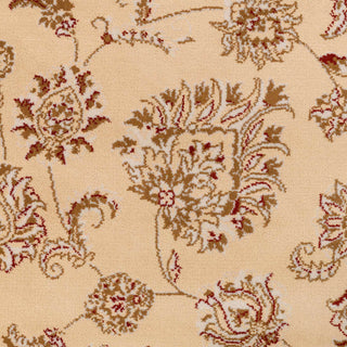 Traditional Cream Motif Round Rug