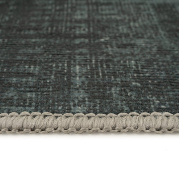 Vintage Distressed Green Washable Area Rug - Cleo