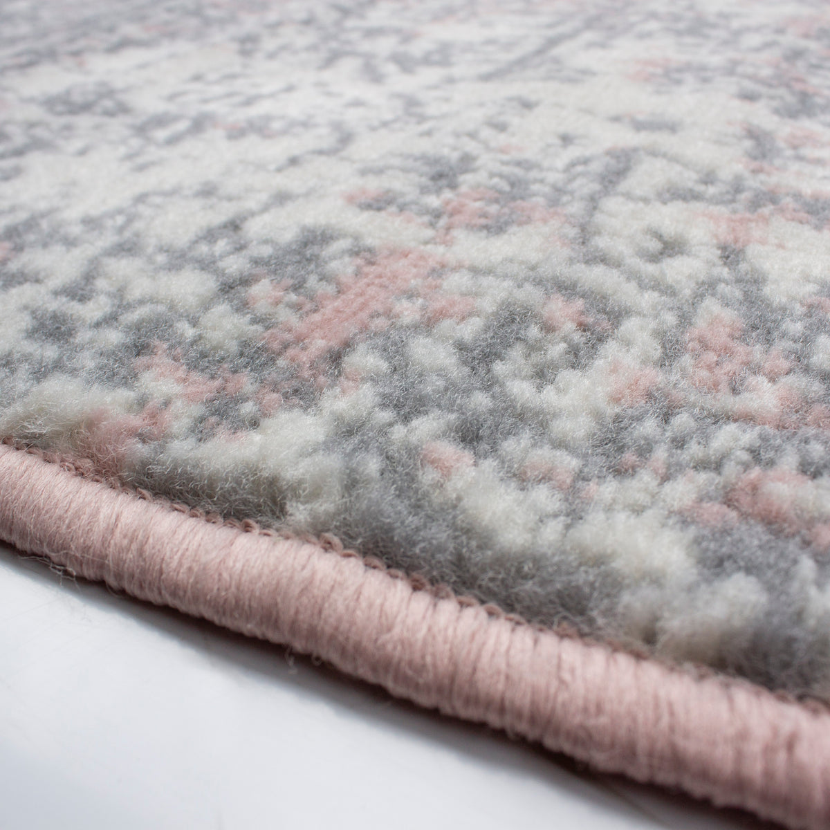 Pink Grey Distressed Extra Large Room Rug
